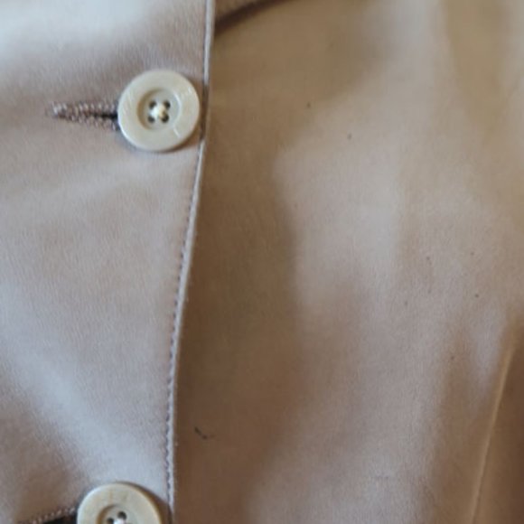 *Womens Jekel Paris Tan Soft Suede Lambskin Leather Button Jacket S - Picture 4 of 16